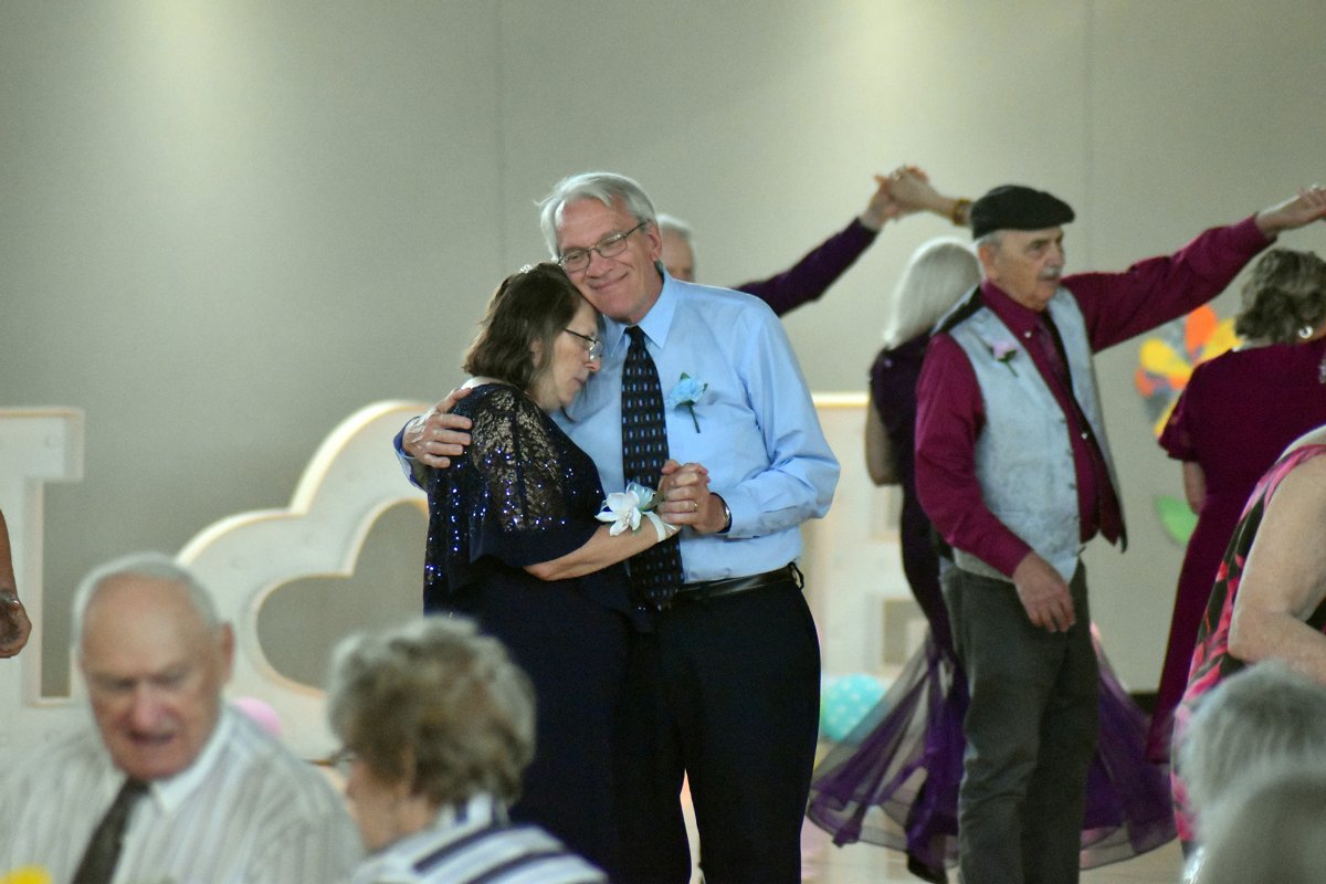 couple dancing at a dance